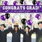 37Pcs Graduation Banner Balloon Decorations Class of 2026, Congrats Grad Banner Yard Outdoor Decorations, Graduation Balloons Banner Set for High School College Graduation Party Supplies, Purple